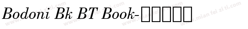 Bodoni Bk BT Book字体转换